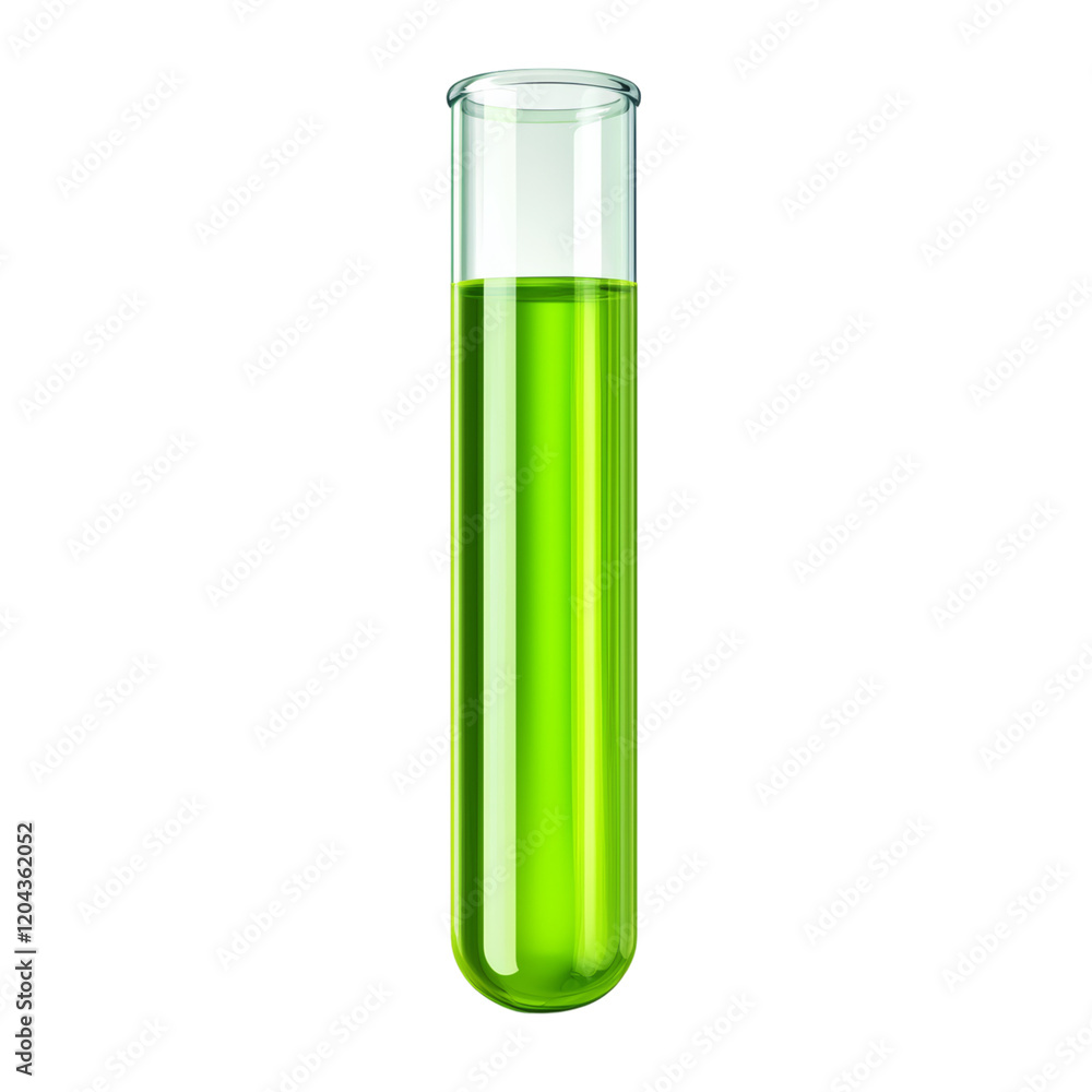 Bright Green Liquid in Test Tube for Science Lab Use Isolated on transparent background Bright Green Liquid in Test Tube for Science Lab Use Isolated on transparent background