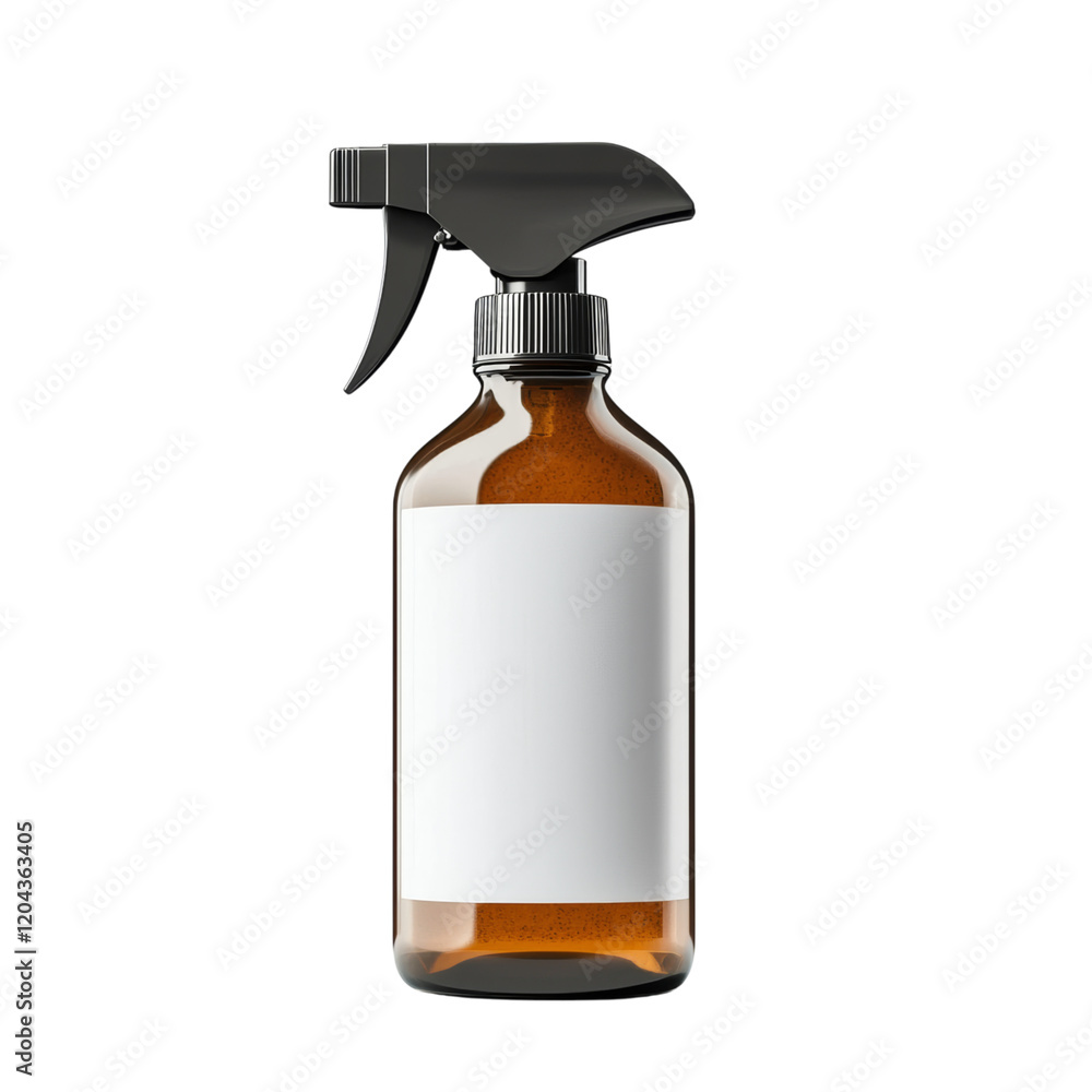 Clear Spray Bottle with Black Trigger Top Isolated on transparent background Clear Spray Bottle with Black Trigger Top Isolated on transparent background