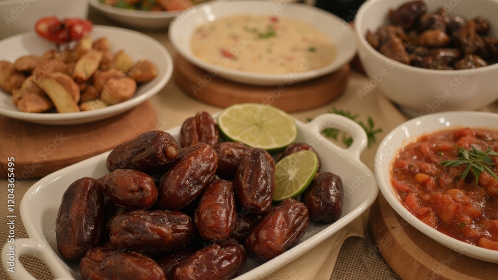A Middle Eastern or North African Feast: Dates, Dips, and Delicacies A Middle Eastern or North African Feast: Dates, Dips, and Delicacies