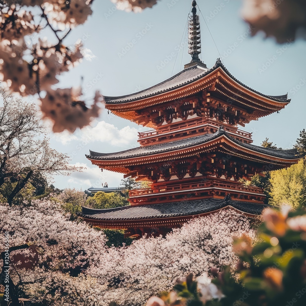 Red Temple is a popular tourist attraction in Japan. Red Temple is a popular tourist attraction in Japan.