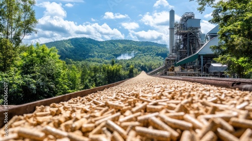 Wood Pellet Transport to Biomass Power Plant