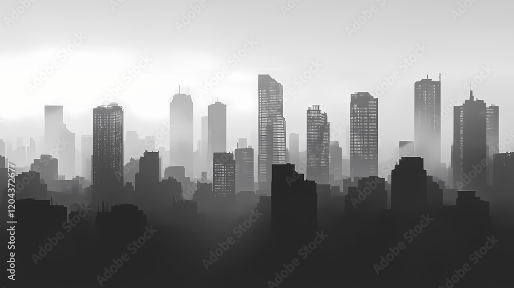 A futuristic cityscape with a post apocalyptic and dark tone. Futuristic City. Illustration A futuristic cityscape with a post apocalyptic and dark tone. Futuristic City. Illustration