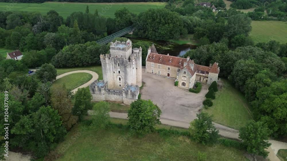 drone photo Romefort castle france europe drone photo Romefort castle france europe