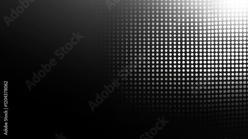 Abstract Halftone Dot Pattern: A Monochrome Gradient Design