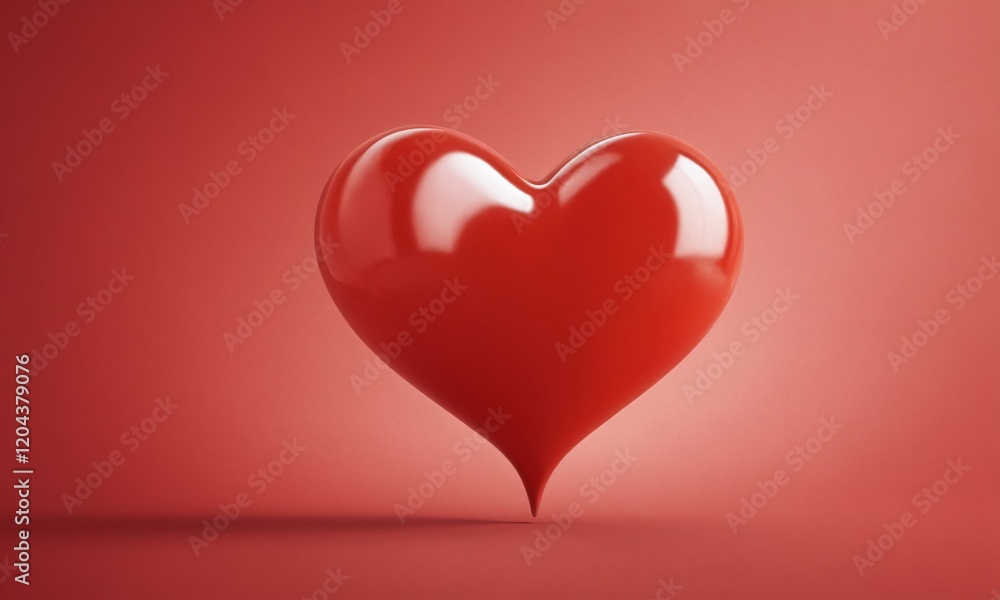 Heart shape symbol on a vibrant red background representing love and affection during festive occasions. Valentine’s Day, date, engagement, love, wedding, background Heart shape symbol on a vibrant red background representing love and affection during festive occasions. Valentine’s Day, date, engagement, love, wedding, background