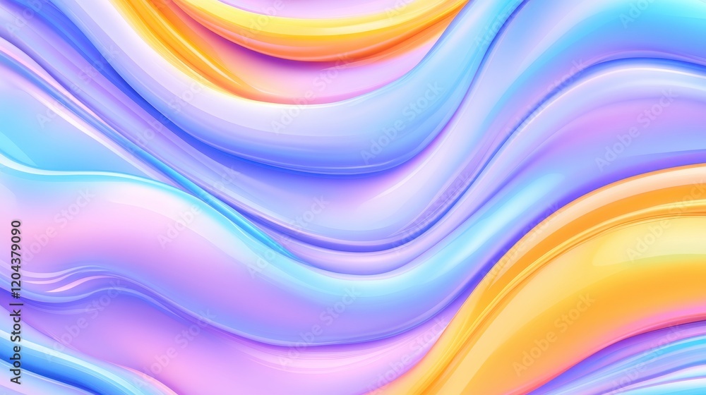Fototapeta premium Abstract Pastel Swirls: A Symphony of Color and Flow
