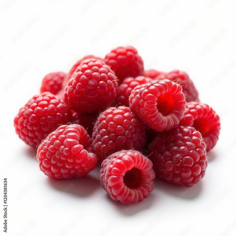Raspberry Raspberries, Many Angles And View Side Top Front Group Pile Heap Isolated On White Background Raspberry Raspberries, Many Angles And View Side Top Front Group Pile Heap Isolated On White Background