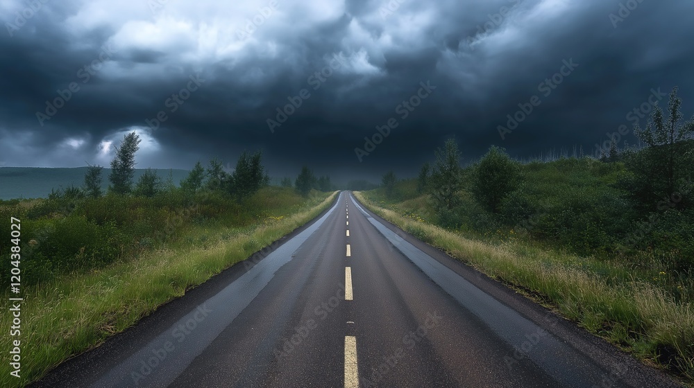 Naklejka premium the road to storm