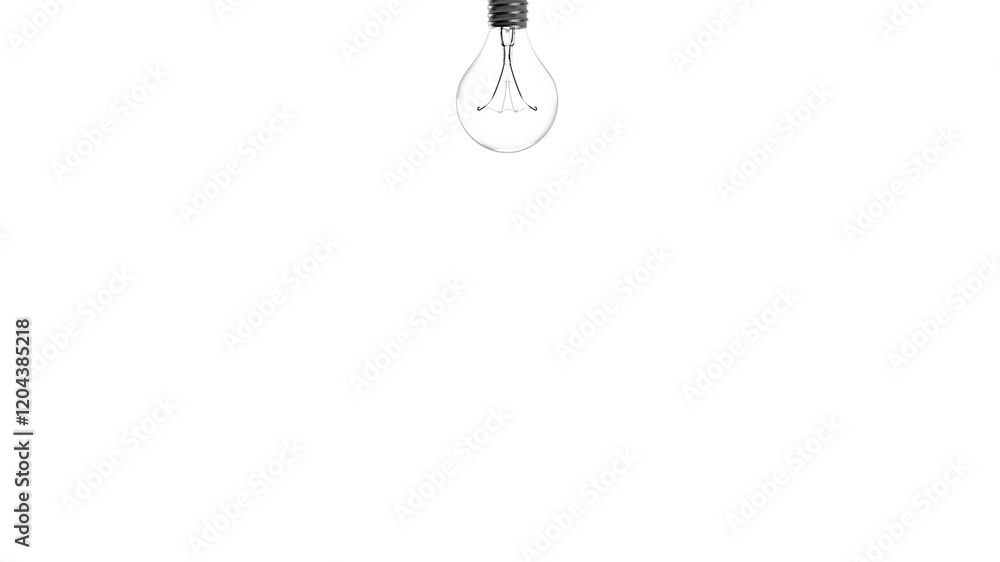 light blub on off animation on white background light blub on off animation on white background