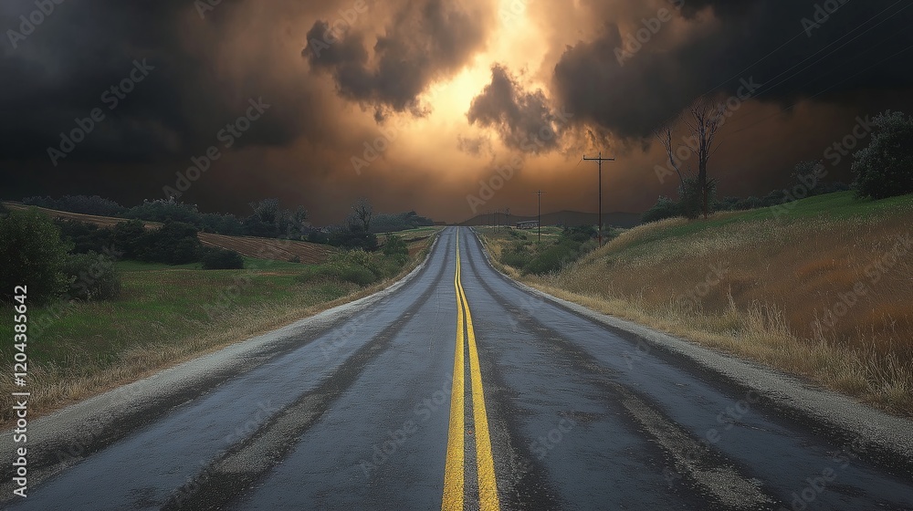 Fototapeta premium the road to storm