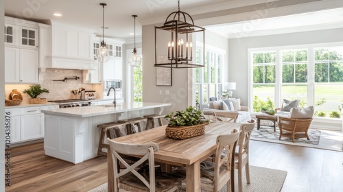 Wallpaper Mural Bright and Airy Farmhouse Kitchen and Sunroom Torontodigital.ca