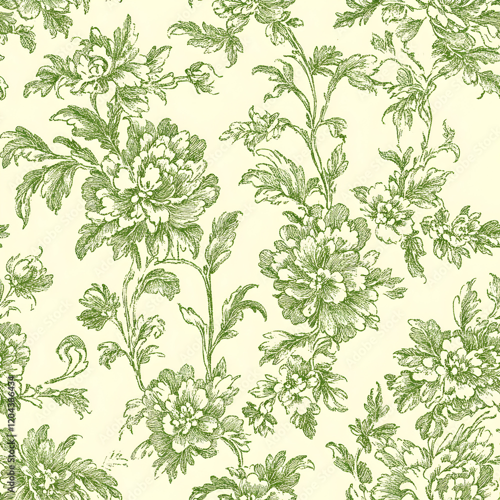 Green Chinoiserie Seamless Pattern Digital Paper Green Chinoiserie Seamless Pattern Digital Paper