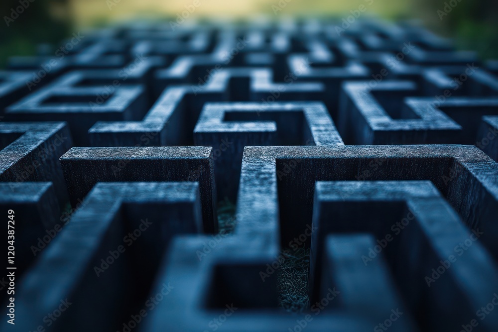 custom made wallpaper toronto digitalBar chart in a maze symbolizing strategic planning, with a sleek and modern aesthetic.