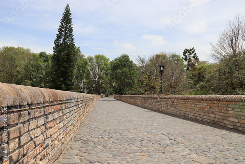 Popayán, Colombia. 17-09-2023. The Humilladero Bridge, officially named the Bolívar Bridge.