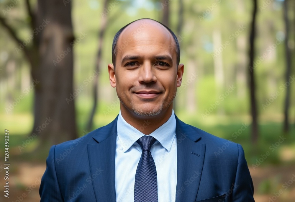 Portrait of a male executive in a forest Portrait of a male executive in a forest