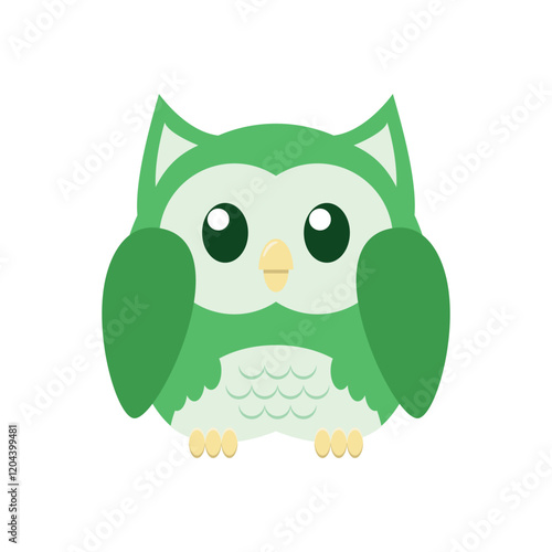 Cute flat Owl vector illustration