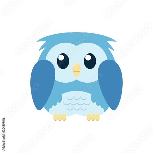 Cute flat Owl vector illustration