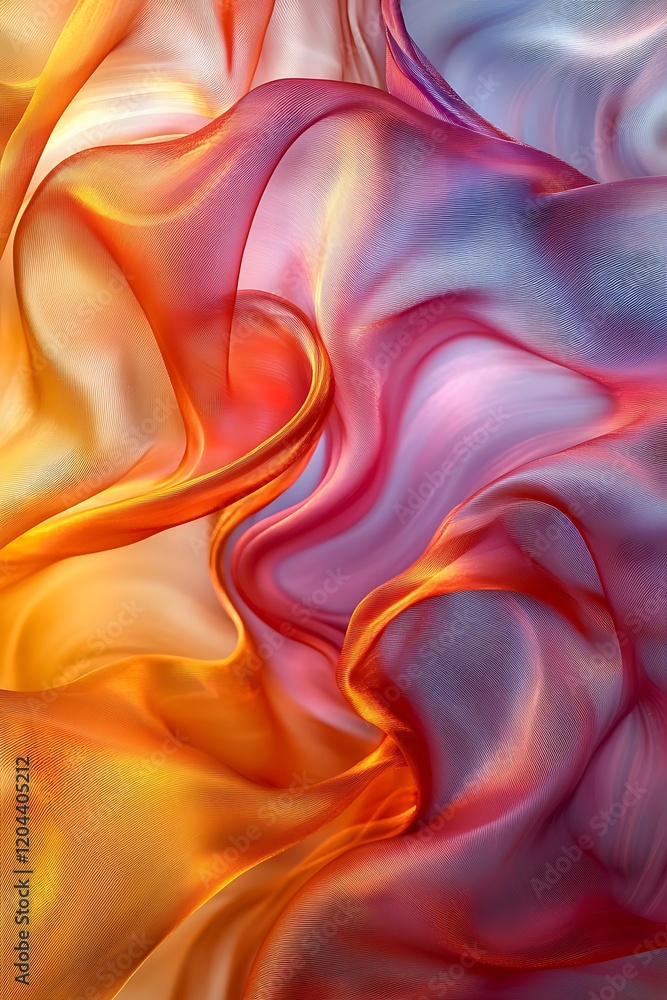 Obraz premium Abstract flowing silk fabric in a rich copper gradient with grainy texture