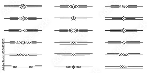 Text dividers doodle set. Wedding decorative elements. Divider ornament, borders, vintage line separators. Hand drawn vector illustration isolated on white background
