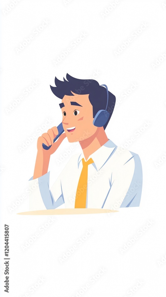 Customer Service Representative at Work - Providing Support and Assistance