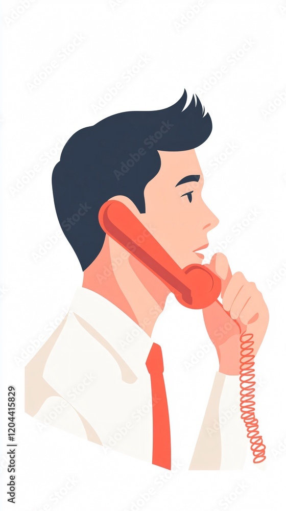 Man in Business Attire Making a Phone Call - A Portrait of Professional Communication Man in Business Attire Making a Phone Call - A Portrait of Professional Communication