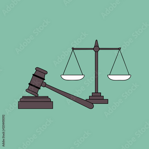 justice scales and gavel