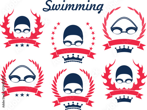 Swimming logo. Isolated Swimming on white background