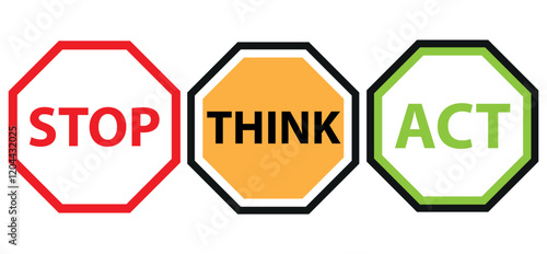Modified colorful road signs with a safety message