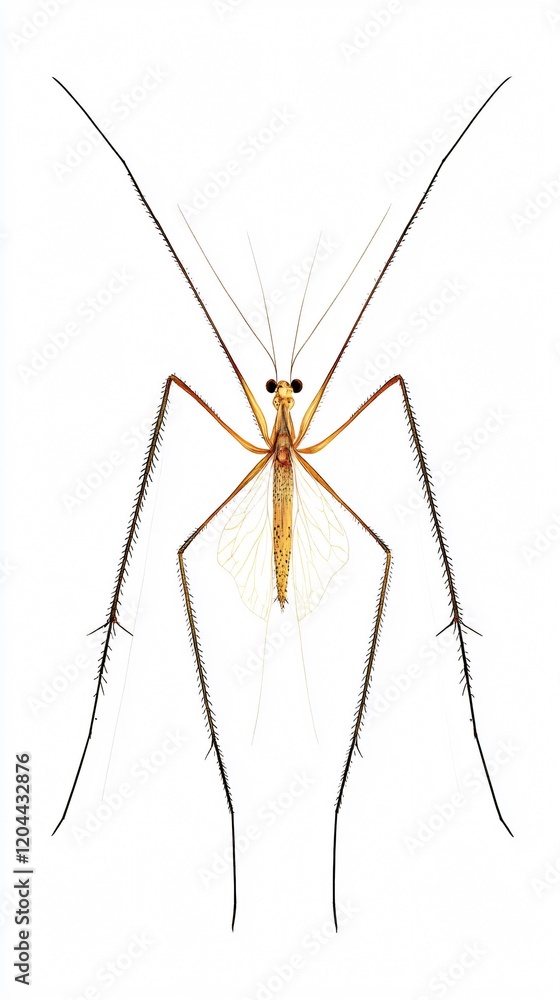 Detailed Illustration of a Long-Legged Insect: Explore the Intricate Anatomy and Delicate Wings of this Fragile Creature Detailed Illustration of a Long-Legged Insect: Explore the Intricate Anatomy and Delicate Wings of this Fragile Creature