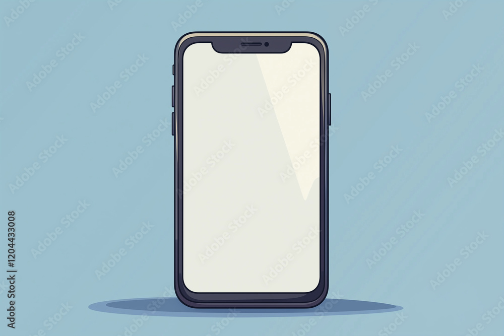 illustration of a smartphone with a blank screen. Perfect for app and website design presentations. illustration of a smartphone with a blank screen. Perfect for app and website design presentations.