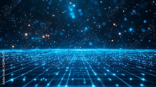 Creative glowing blue chart wallpaper with a grid, focused on investment and finance concepts.