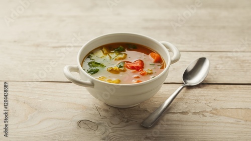Fototapeta Naklejka Na Ścianę i Meble -  Warm Vegetable Soup in a Bowl