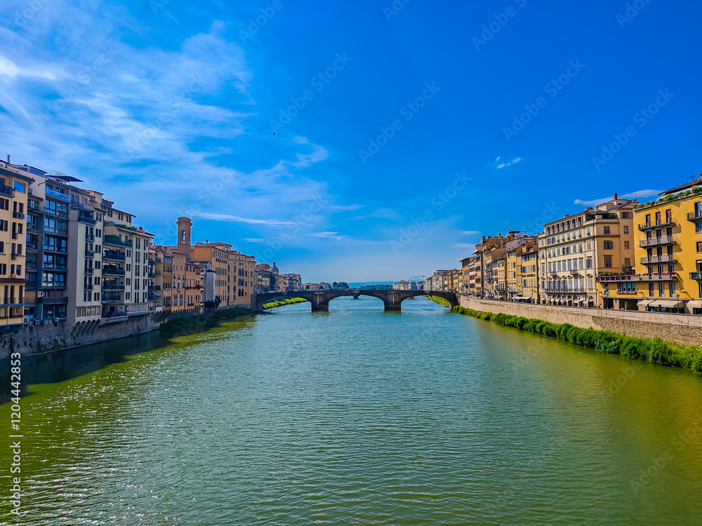 Ponte Santa Trinita, Holy Trinity Bridge bridge over River Arno in Florence, Italy Ponte Santa Trinita, Holy Trinity Bridge bridge over River Arno in Florence, Italy