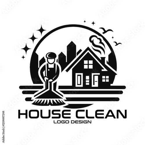 Wallpaper Mural House Clean Vector Logo Design Torontodigital.ca