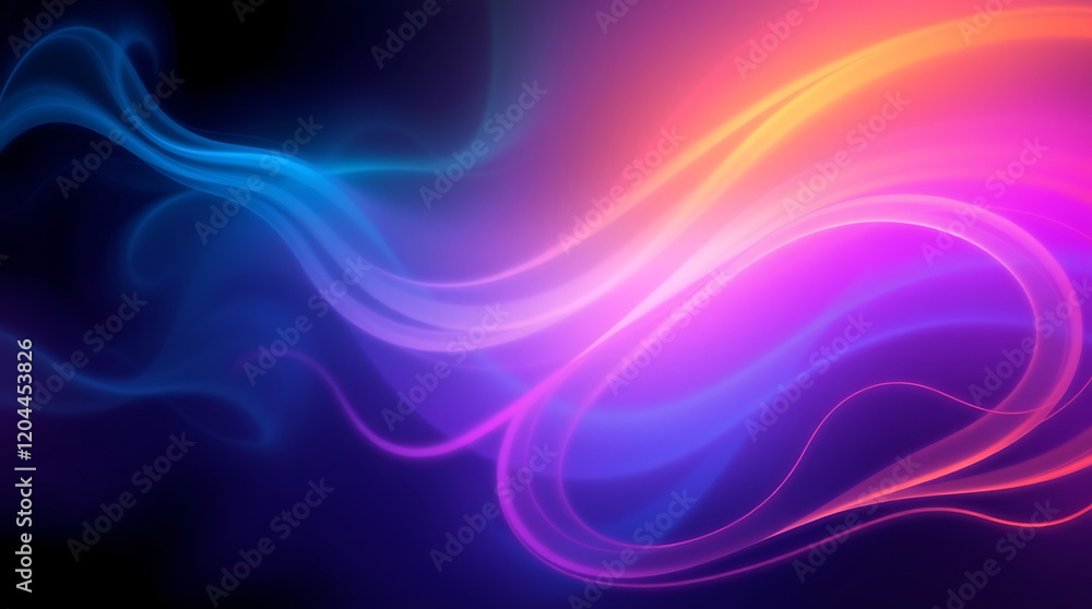 Fototapeta premium Smooth abstract wave design with blue and black colors and flowing patterns