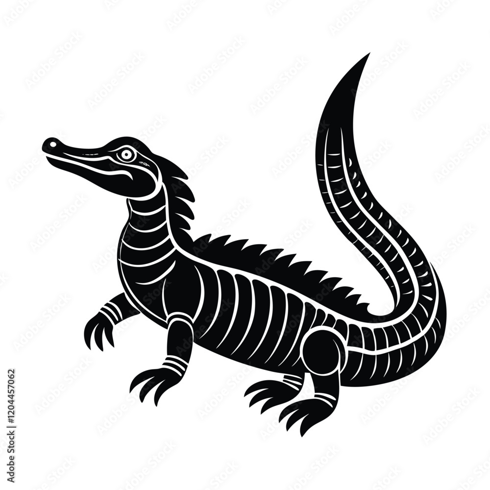 Fototapeta premium silhouette of a dragon