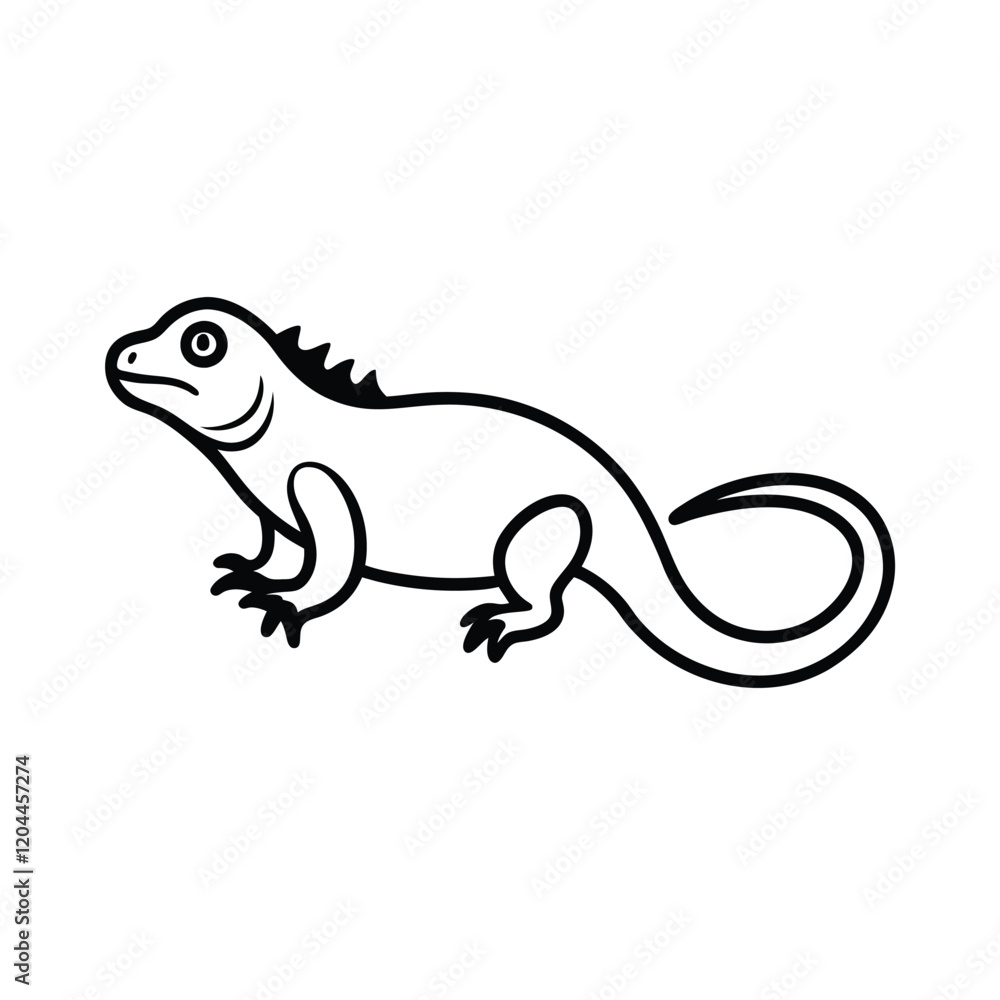chameleon cartoon isolated on white chameleon cartoon isolated on white
