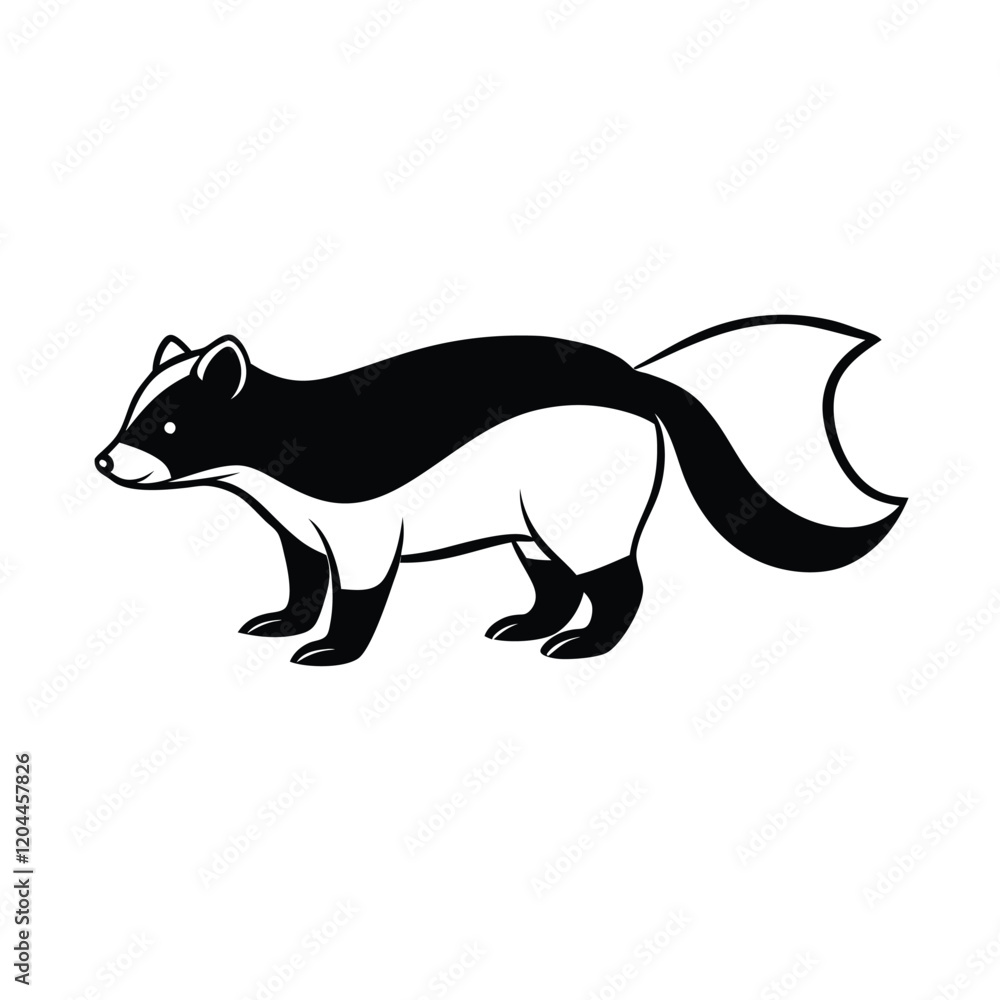 Fototapeta premium animal silhouette white background