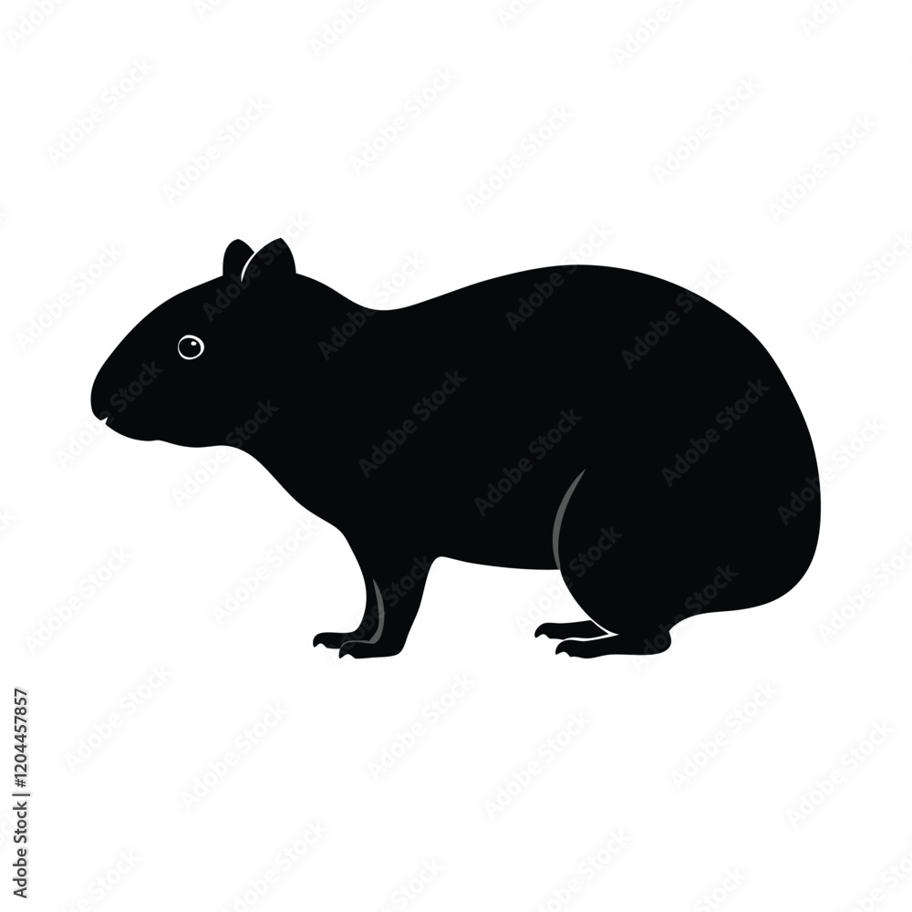 Fototapeta premium animal silhouette white background 