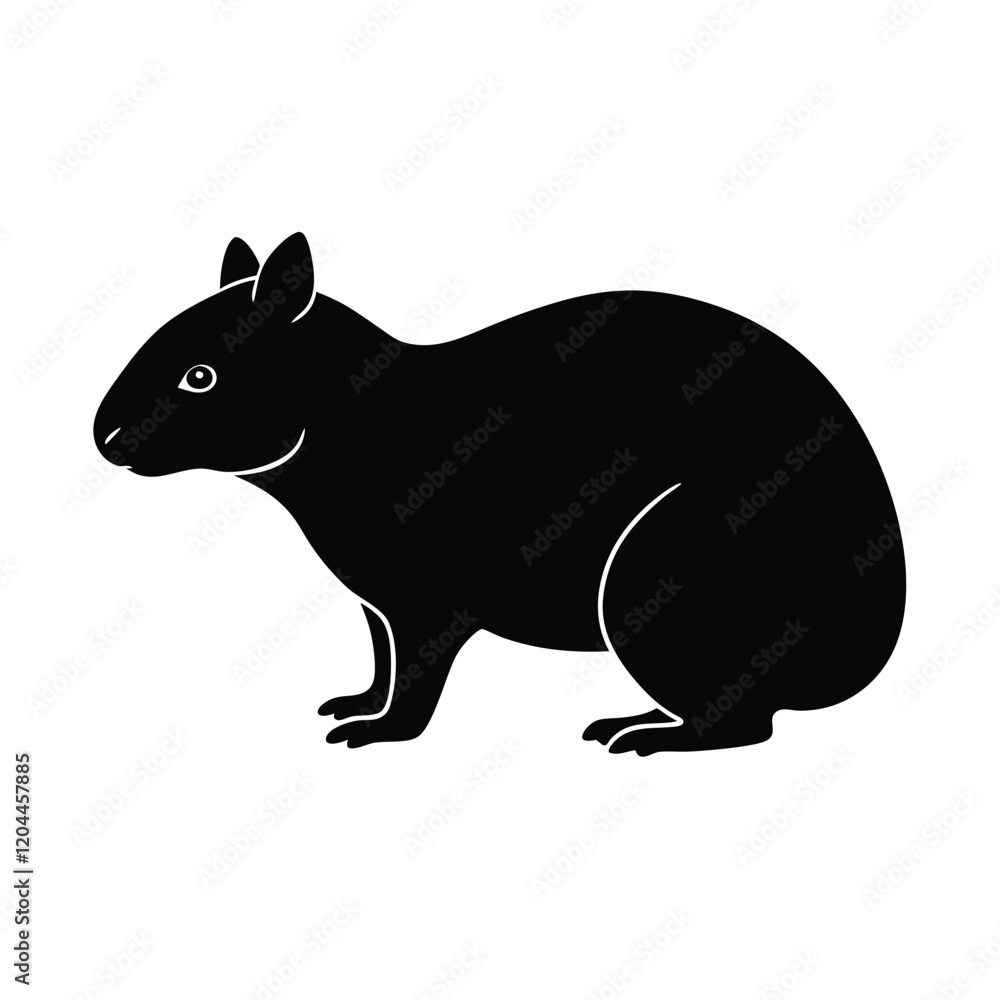 Fototapeta premium animal silhouette white background 