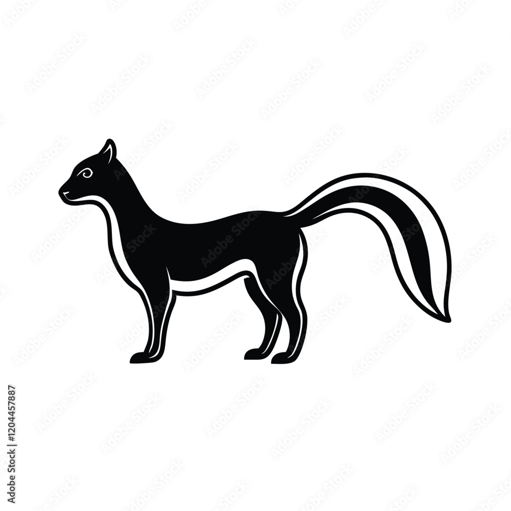 Fototapeta premium animal silhouette white background 