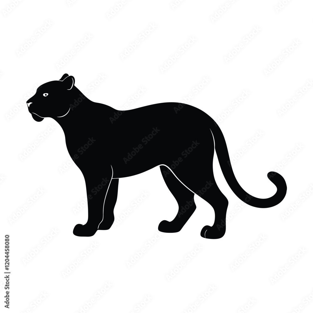 Fototapeta premium animal silhouette white background 