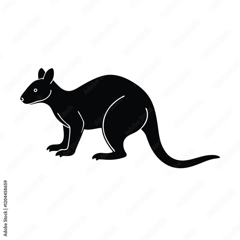 Fototapeta premium animal silhouette white background 