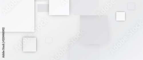 Light Gray Background with Geometric White Shapes