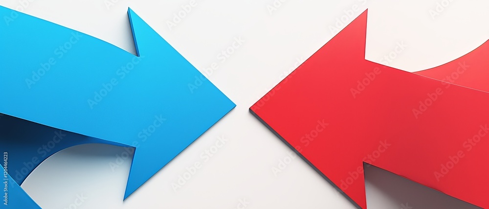Red and Blue Arrows Pointing Left or Right Red and Blue Arrows Pointing Left or Right