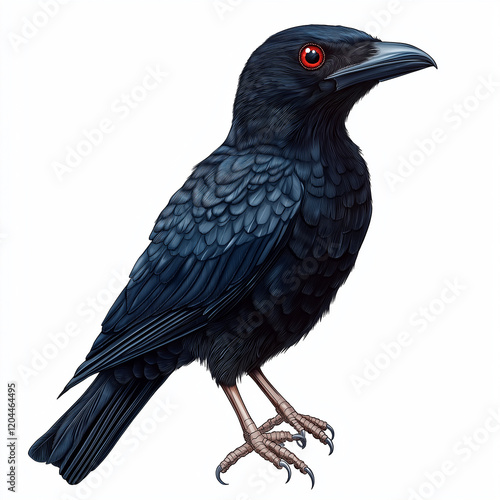 umbrellabird in white background photo