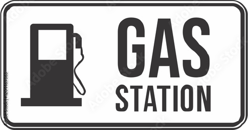 Warning sign, Gas Station Ahead