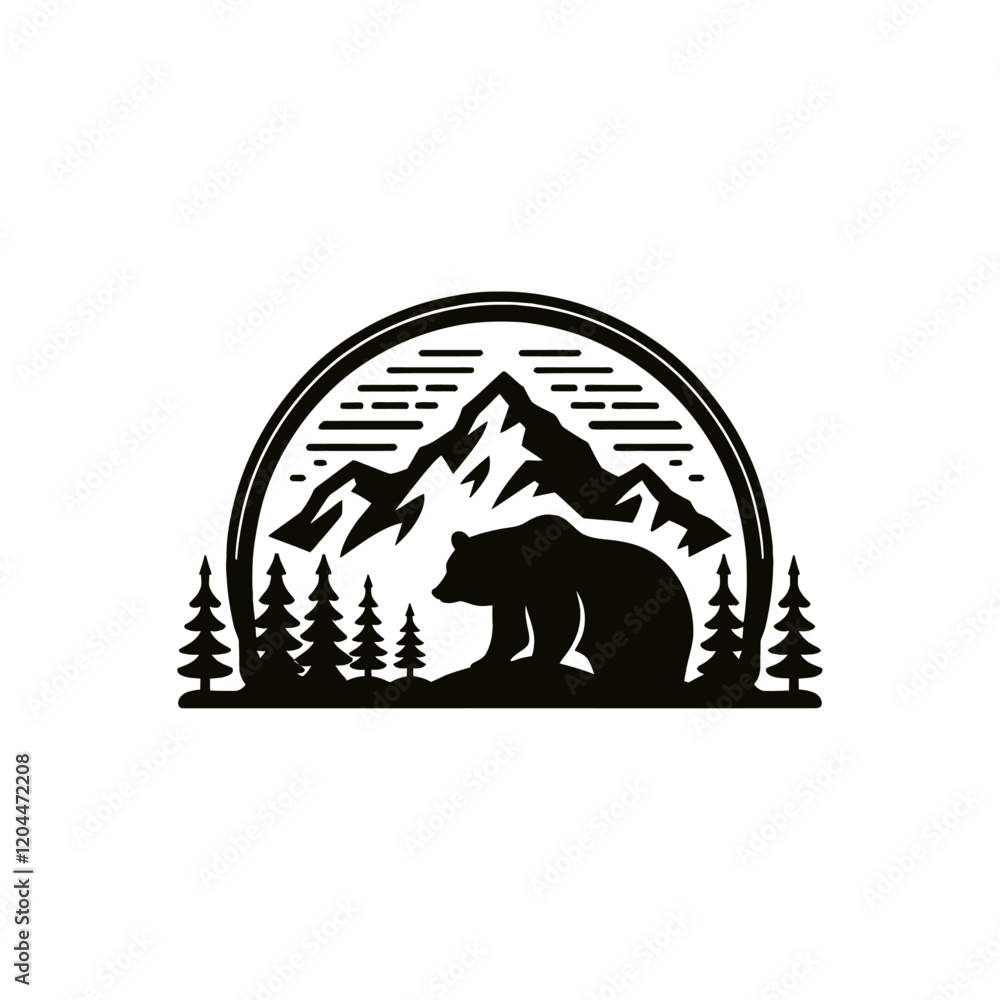 Fototapeta premium Bears Mountain logo