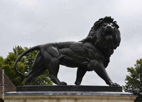The Maiwand Lion - Forbury Lion, a memorial in Forbury Gardens, Reading, Berkshire, England, UK