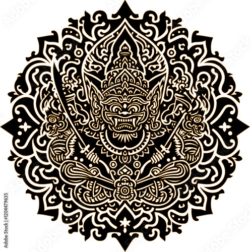 vector illustration sketch drawing of traditional ethnic wayang sacred gods and goddesses classic vintage.eps